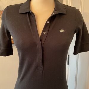 Lacoste black polo dress, size 36, small